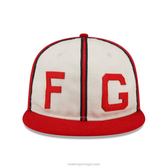 FFTN1832 New Era medo de deus x kansas city monarchs boné branco 9fifty strapback