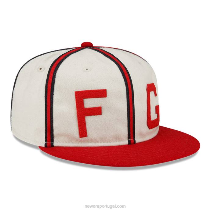 FFTN1832 New Era medo de deus x kansas city monarchs boné branco 9fifty strapback