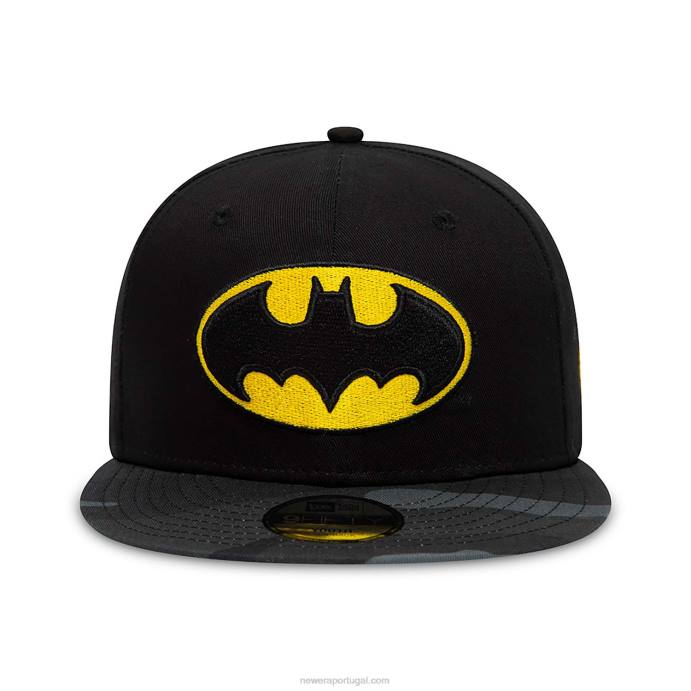 FFTN1837 New Era Boné Batman Youth DC Camo Black 9Fifty Snapback