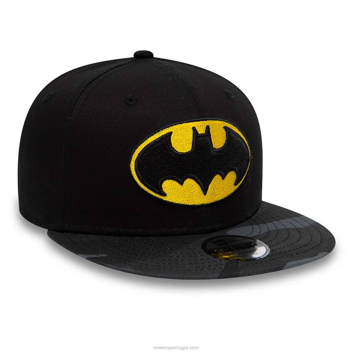 FFTN1837 New Era Boné Batman Youth DC Camo Black 9Fifty Snapback