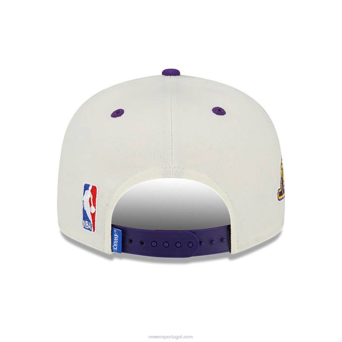 FFTN1841 New Era boné snapback branco 9fifty la lakers wake