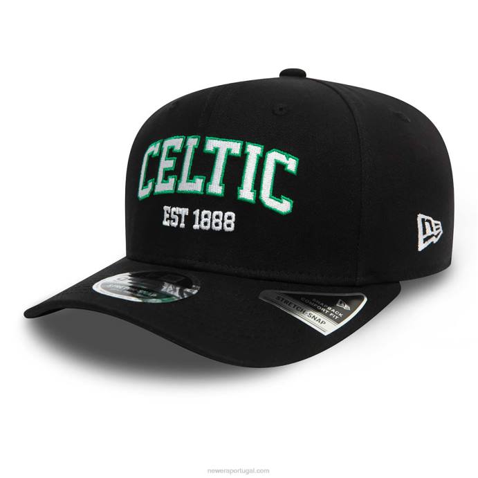 FFTN1842 New Era boné celtic fc wordmark black 9fifty stretch snap