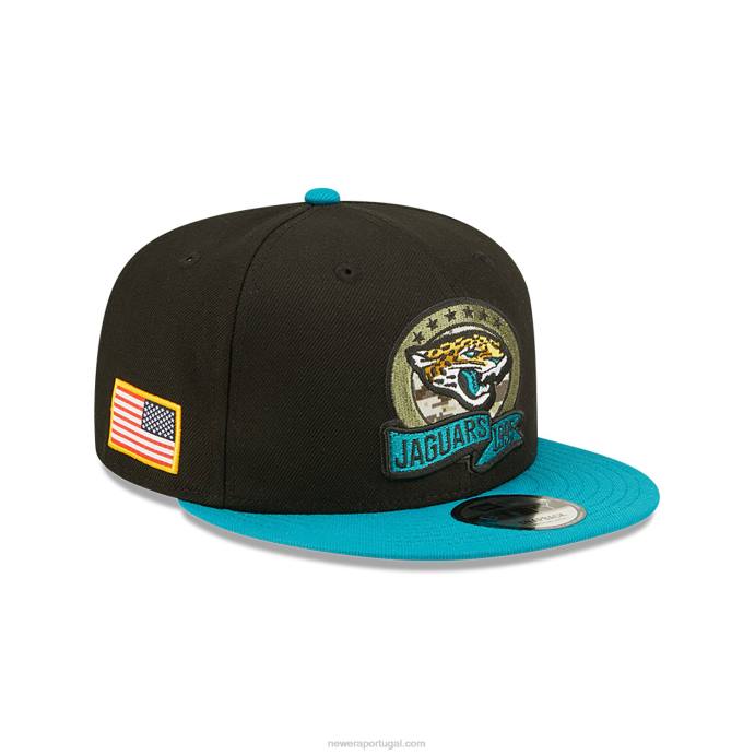 FFTN1843 New Era jackosnville jaguars saudação nfl para servir boné preto 9fifty snapback
