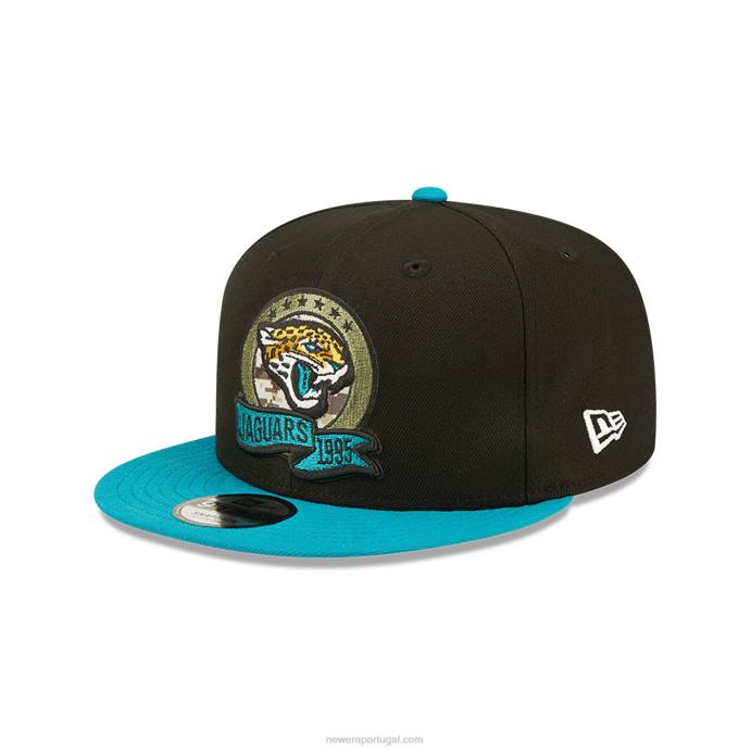 FFTN1843 New Era jackosnville jaguars saudação nfl para servir boné preto 9fifty snapback