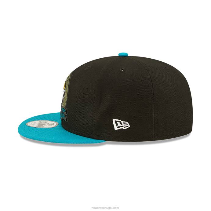 FFTN1843 New Era jackosnville jaguars saudação nfl para servir boné preto 9fifty snapback