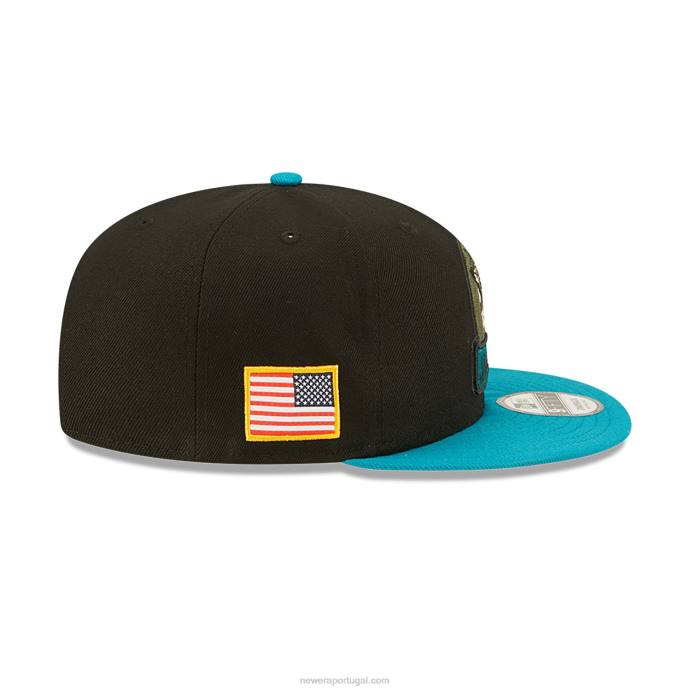 FFTN1843 New Era jackosnville jaguars saudação nfl para servir boné preto 9fifty snapback