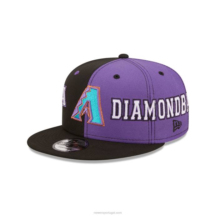 FFTN1844 New Era boné preto 9fifty snapback do arizona diamondbacks teamsplit
