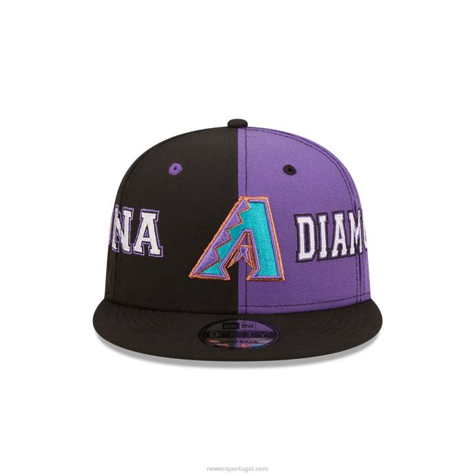 FFTN1844 New Era boné preto 9fifty snapback do arizona diamondbacks teamsplit