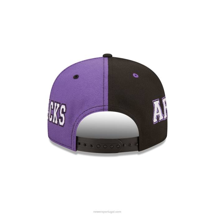 FFTN1844 New Era boné preto 9fifty snapback do arizona diamondbacks teamsplit