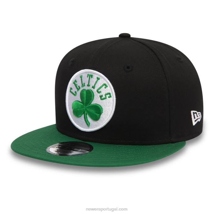 FFTN1849 New Era boton celtics boné preto 9fifty logo