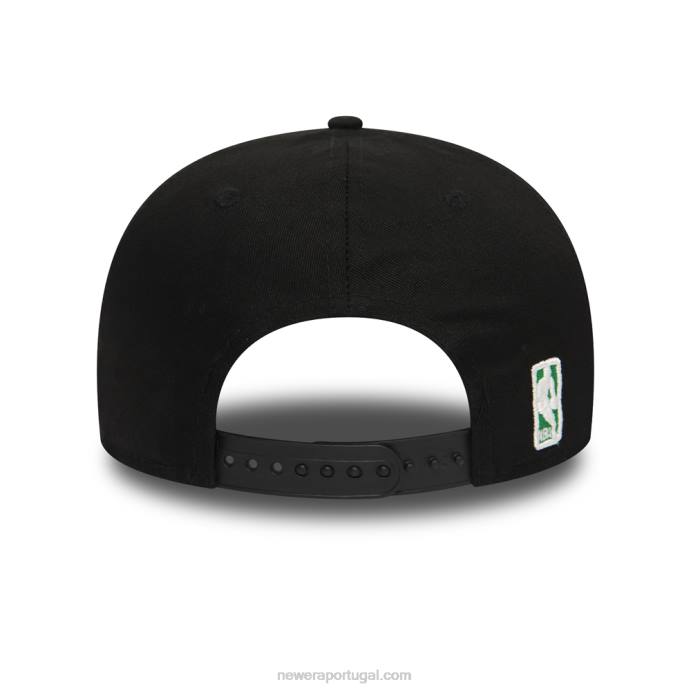 FFTN1849 New Era boton celtics boné preto 9fifty logo