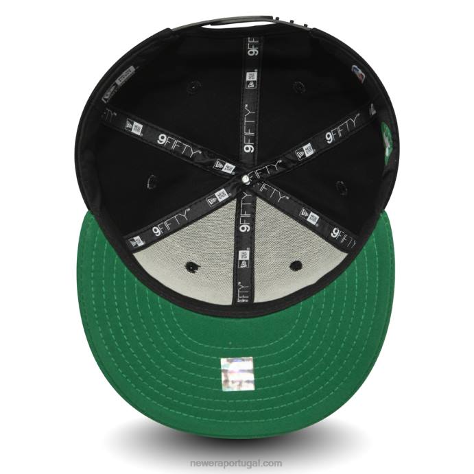 FFTN1849 New Era boton celtics boné preto 9fifty logo