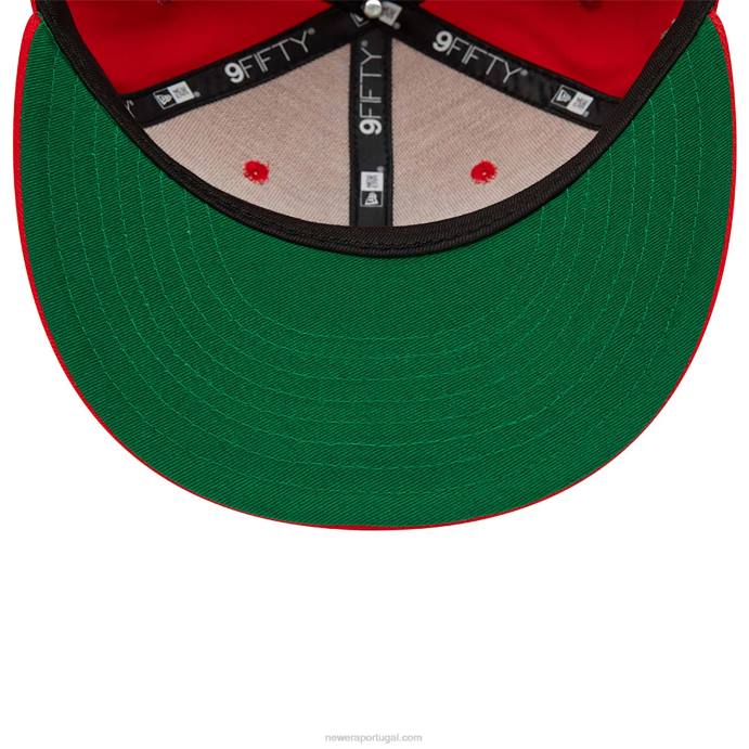 FFTN1851 New Era chicago bulls boné de diamante vermelho 9fifty snapback