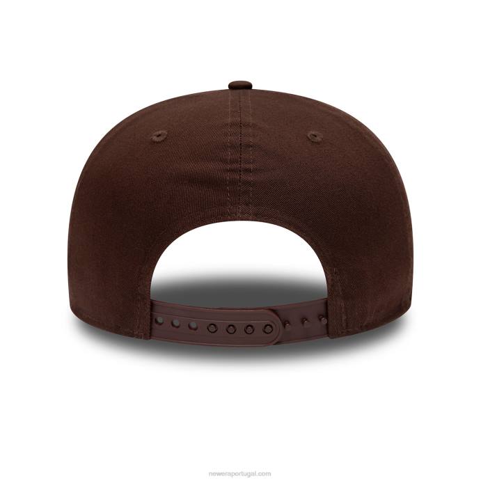 FFTN1853 New Era boné snapback 9fifty marrom escuro com patch de cogumelo la dodgers