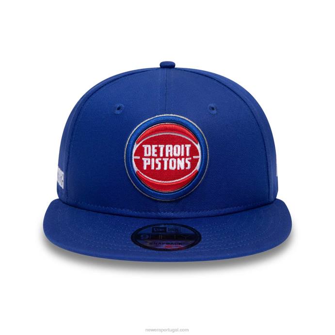 FFTN1854 New Era detroitpistons nba paris jogos boné azul 9fifty snapback