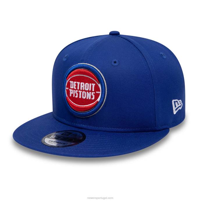 FFTN1854 New Era detroitpistons nba paris jogos boné azul 9fifty snapback