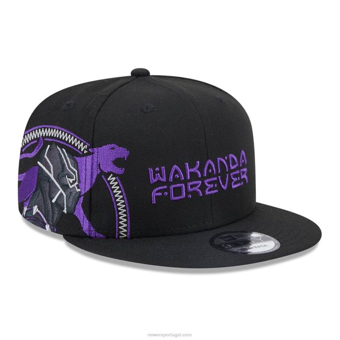 FFTN1855 New Era boné preto 9fifty snapback pantera negra