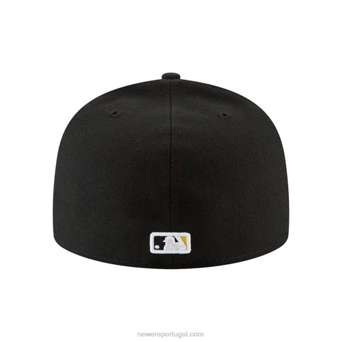FFTN185 New Era pittsburgh pirates autêntico no jogo de campo preto 59fifty cap