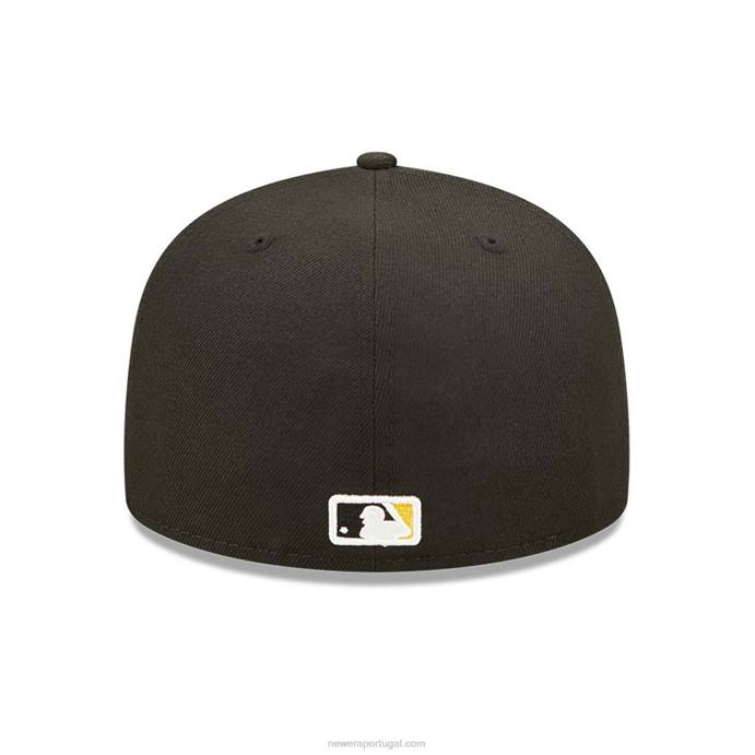 FFTN185 New Era pittsburgh pirates autêntico no jogo de campo preto 59fifty cap