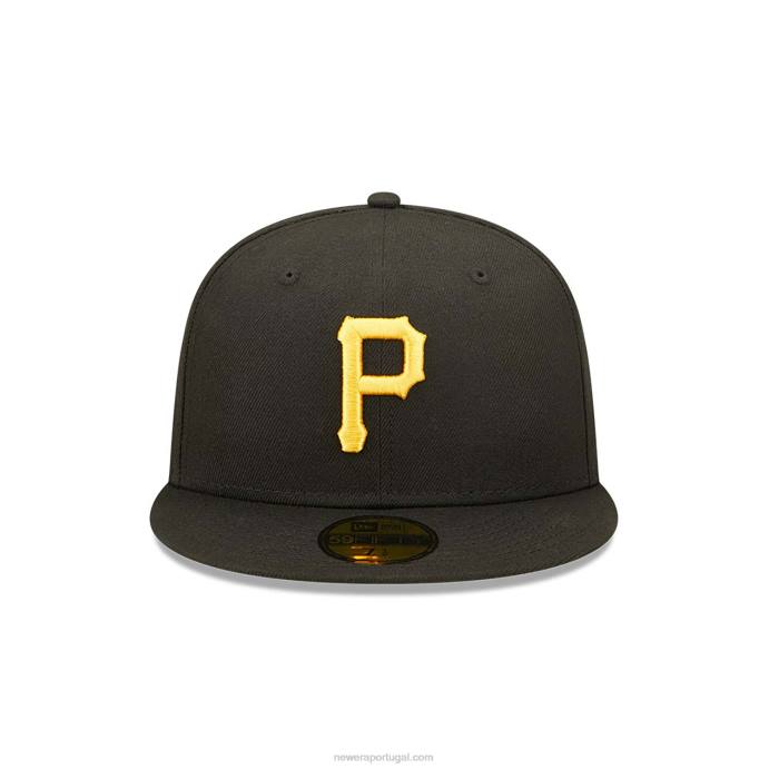 FFTN185 New Era pittsburgh pirates autêntico no jogo de campo preto 59fifty cap