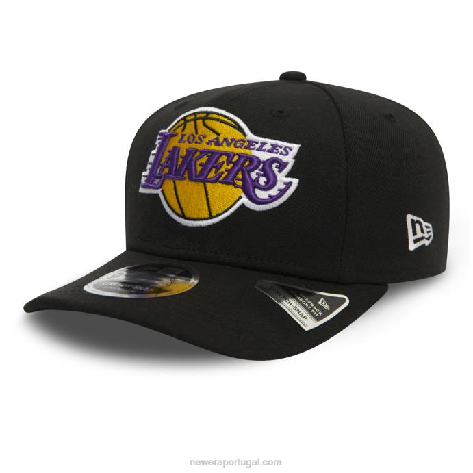 FFTN1863 New Era Boné elástico 9fifty preto la lakers