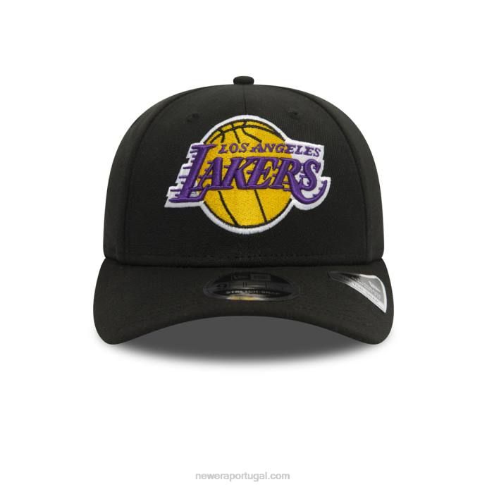 FFTN1863 New Era Boné elástico 9fifty preto la lakers
