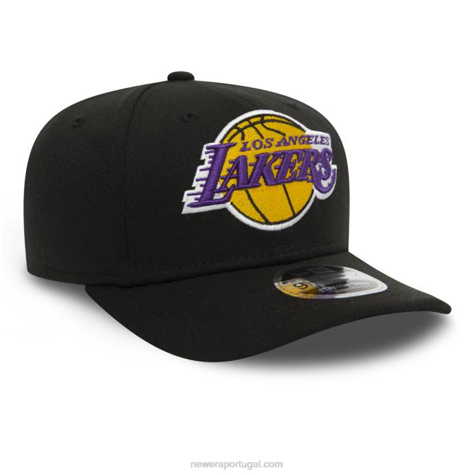 FFTN1863 New Era Boné elástico 9fifty preto la lakers