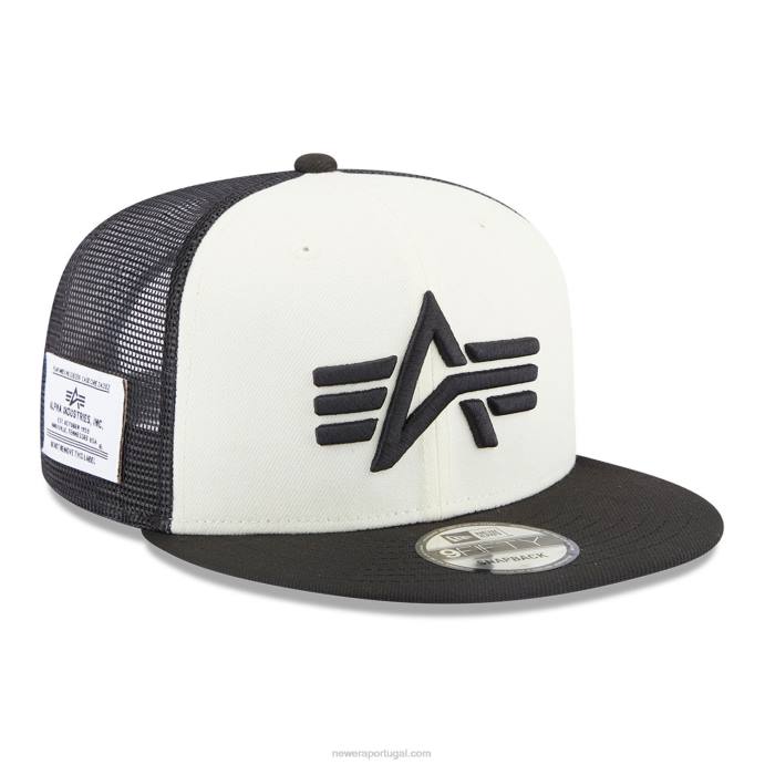 FFTN1864 New Era Boné snapback 9fifty preto da Alpha Industries