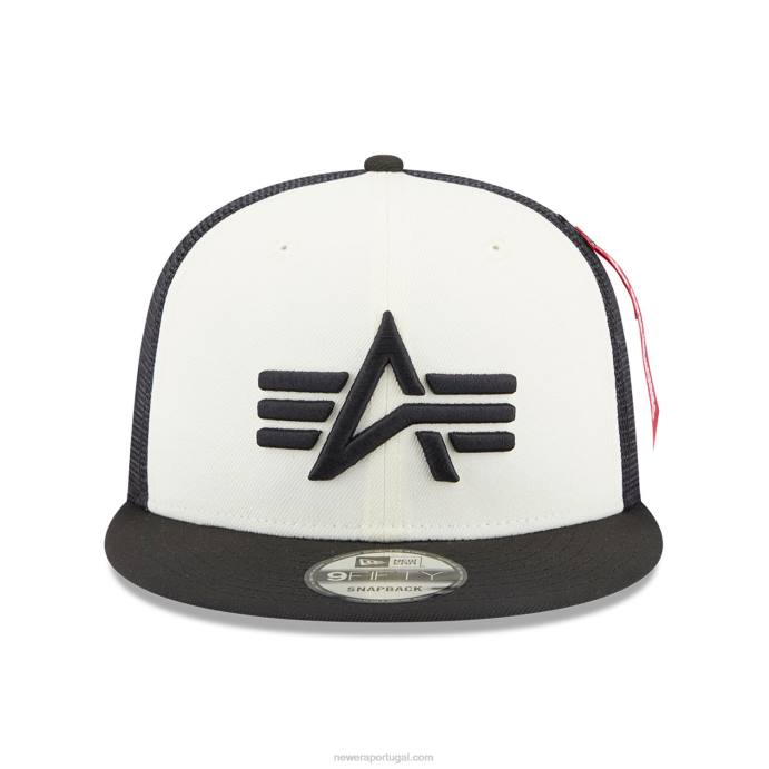 FFTN1864 New Era Boné snapback 9fifty preto da Alpha Industries