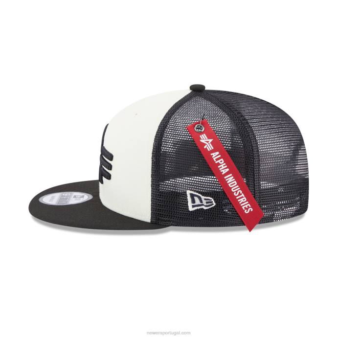 FFTN1864 New Era Boné snapback 9fifty preto da Alpha Industries