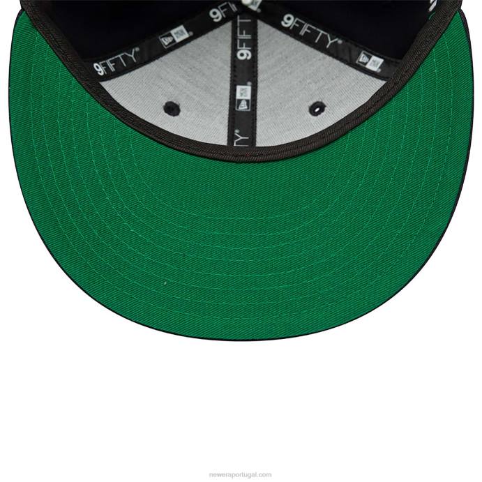 FFTN1865 New Era boné snapback marinho 9fifty com patch de diamante new york yankees