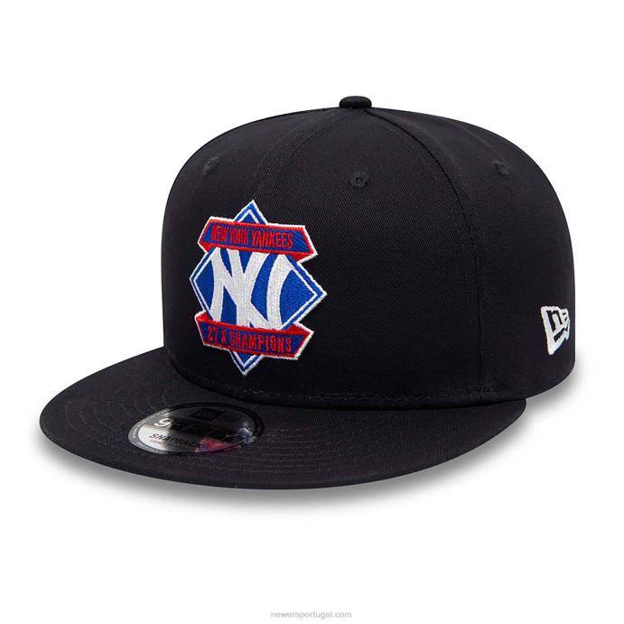 FFTN1865 New Era boné snapback marinho 9fifty com patch de diamante new york yankees