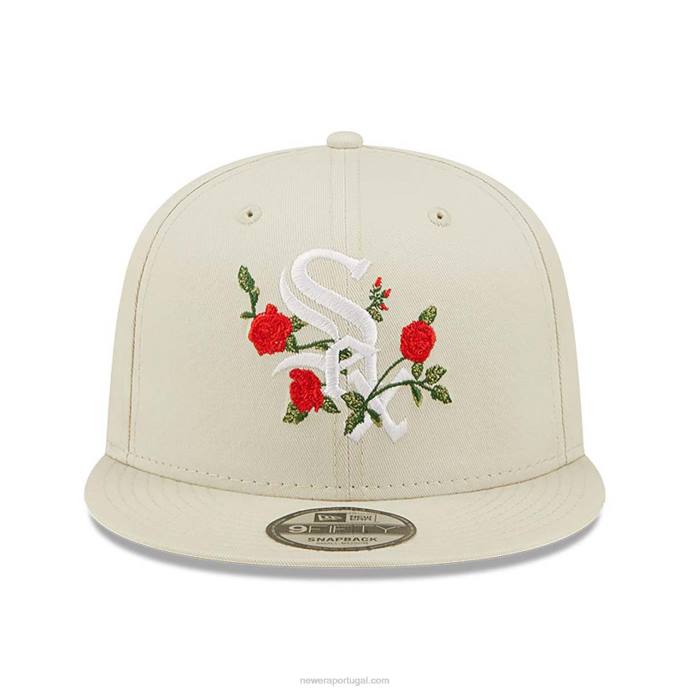FFTN1866 New Era Boné Chicago White Sox Flower Stone 9Fifty Snapback