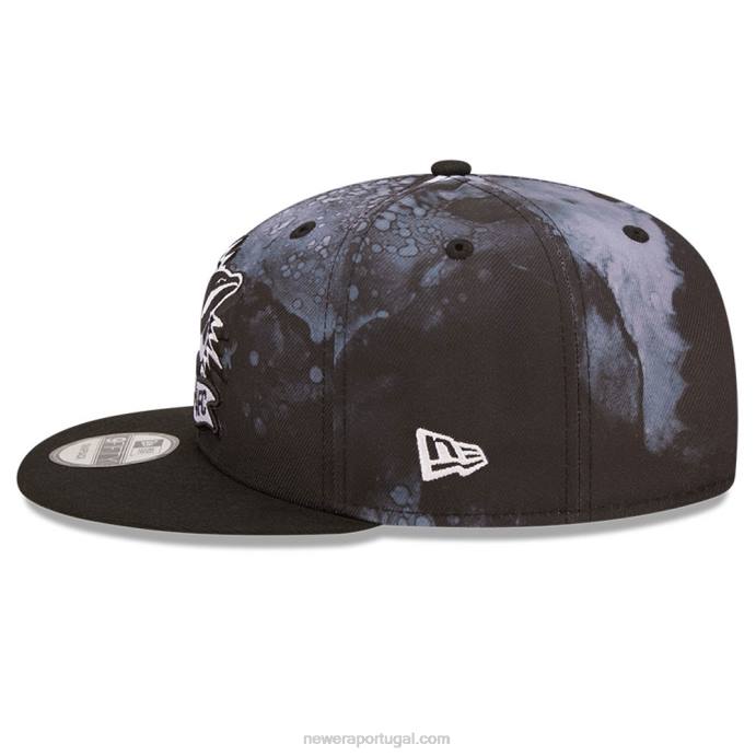 FFTN1876 New Era boné miami dolphins nfl sideline 2022 preto 9fifty snapback