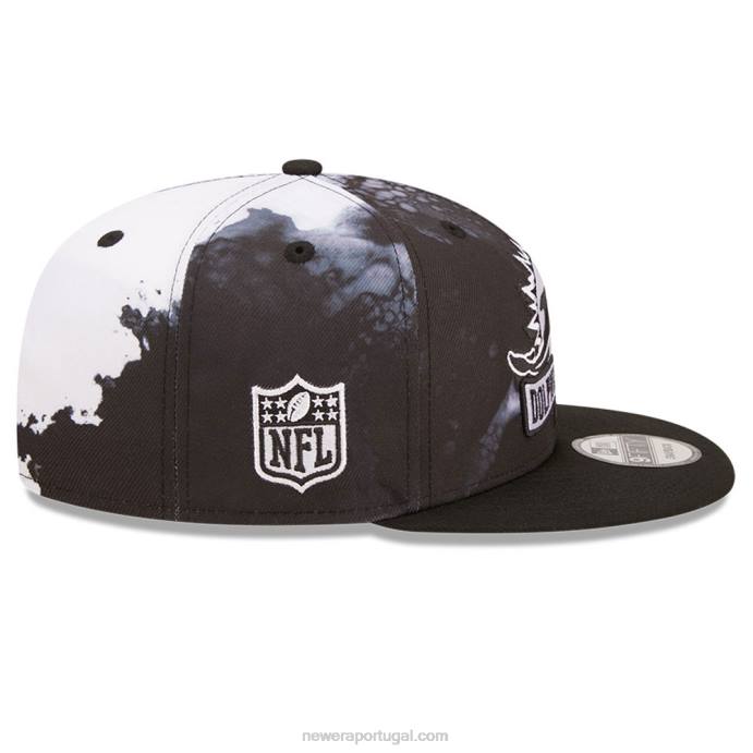 FFTN1876 New Era boné miami dolphins nfl sideline 2022 preto 9fifty snapback