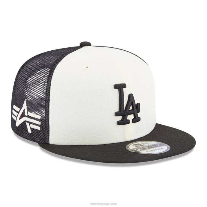 FFTN1878 New Era boné snapback 9fifty preto la dodgers alpha Industries x mlb
