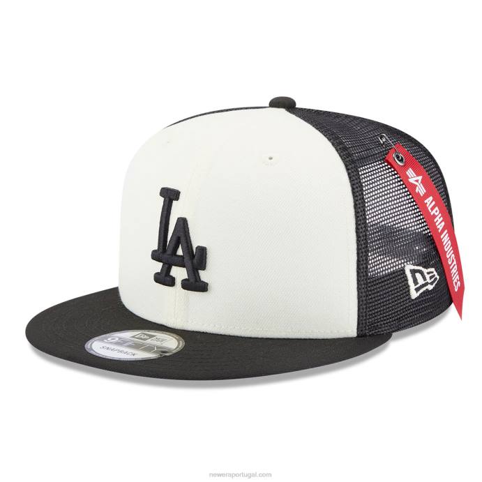 FFTN1878 New Era boné snapback 9fifty preto la dodgers alpha Industries x mlb