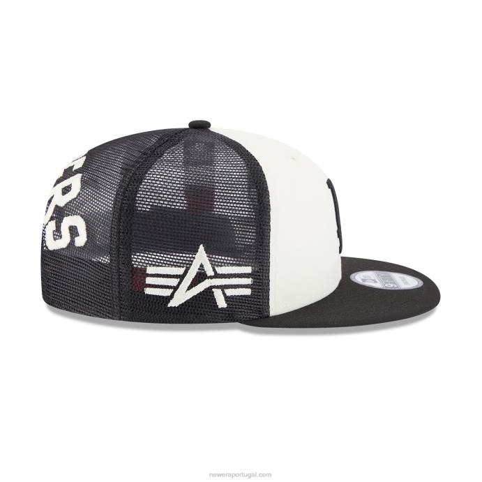 FFTN1878 New Era boné snapback 9fifty preto la dodgers alpha Industries x mlb