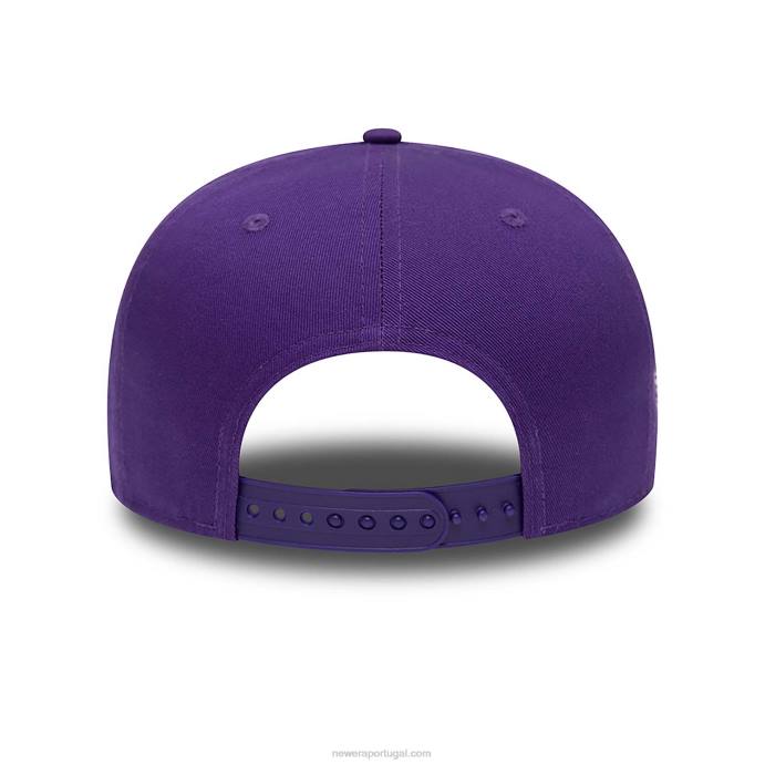FFTN1879 New Era boné snapback 9fifty roxo com patch de diamante la lakers