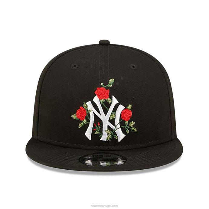 FFTN1880 New Era boné snapback 9fifty flor preto new york yankees
