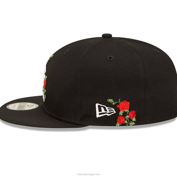 FFTN1880 New Era boné snapback 9fifty flor preto new york yankees