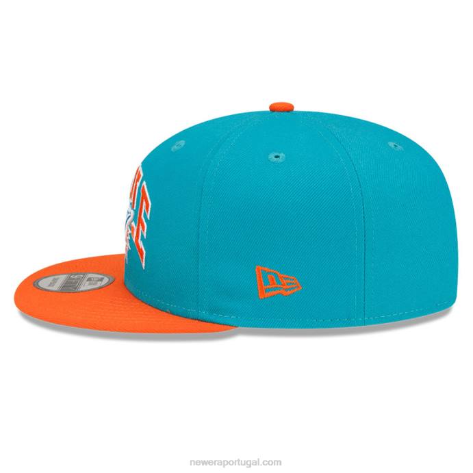 FFTN1888 New Era boné miami dolphins x grampo turquesa 9fifty snapback