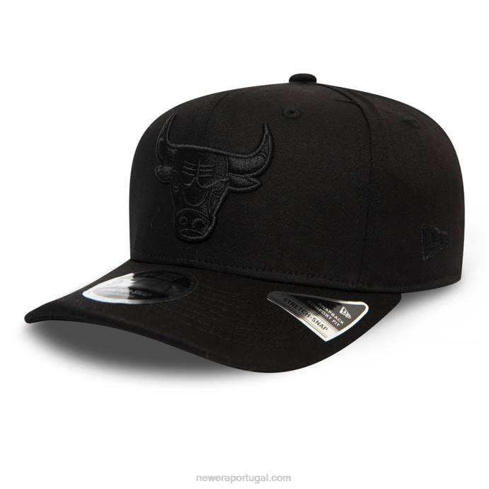 FFTN1891 New Era Boné chicago bulls tonal black 9fifty stretch snap