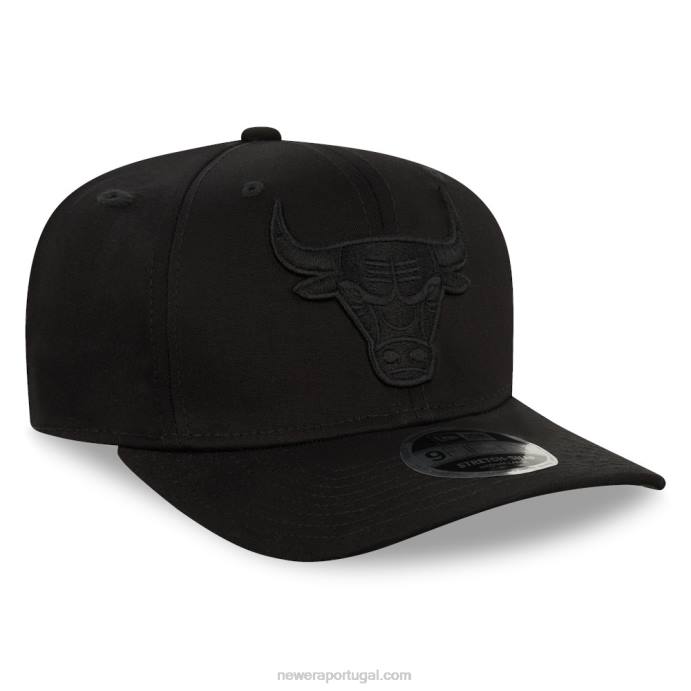 FFTN1891 New Era Boné chicago bulls tonal black 9fifty stretch snap