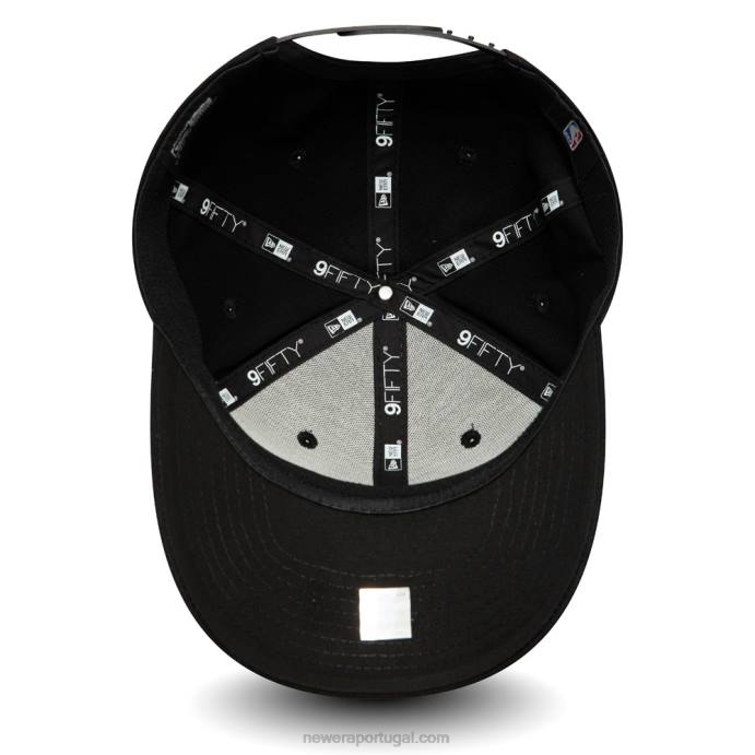 FFTN1891 New Era Boné chicago bulls tonal black 9fifty stretch snap