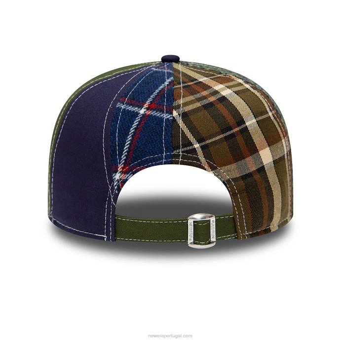 FFTN1896 New Era New York Yankees MLB Patch Panel Verde Escuro Boné Snapback 9Fifty