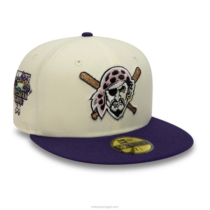 FFTN189 New Era Boné Pittsburgh Pirates Cromado e Roxo 59Fifty