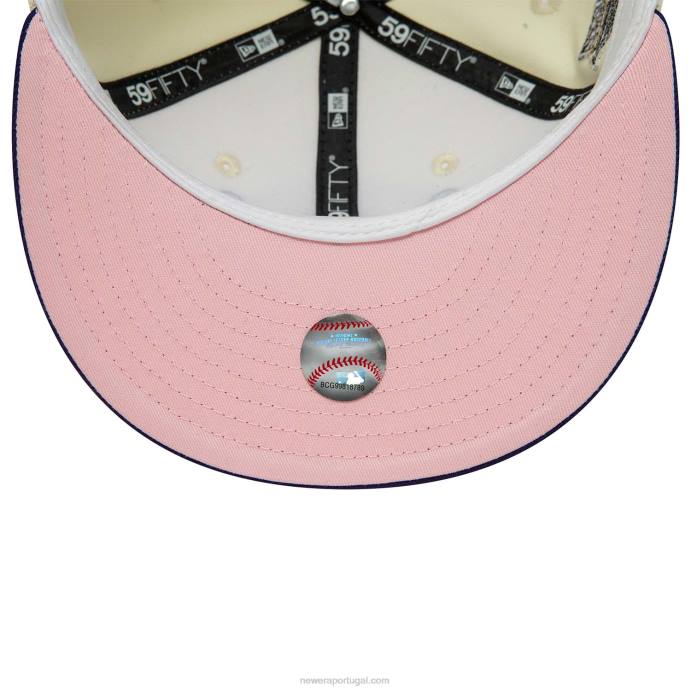 FFTN189 New Era Boné Pittsburgh Pirates Cromado e Roxo 59Fifty