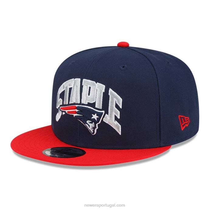 FFTN1902 New Era New England Patriots X Boné Snapback Navy 9Fifty