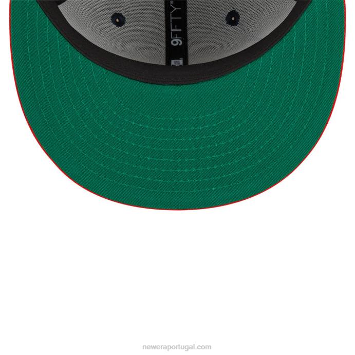 FFTN1902 New Era New England Patriots X Boné Snapback Navy 9Fifty